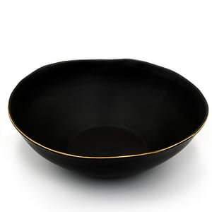 Jozi Gold Twist Bowl Coal, Handmade in Africa gold & coal bowl
